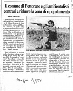 1996.01.27. Messaggero. Contro la riduzione della zona di ripopolamento